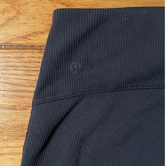 Lululemon Brushed Softstreme Ribbed Zip Flared Pant 32.5". $148 - Picture 6 of 16